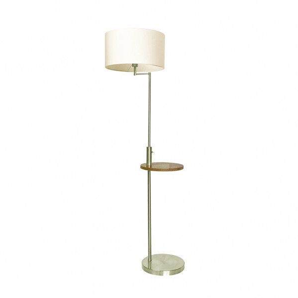 Pie De Salon Sirio C/mesa Y Conex.usb 1xe27 Cuero C/ Pant Beig (164x40x40)(24x40x40) Cm