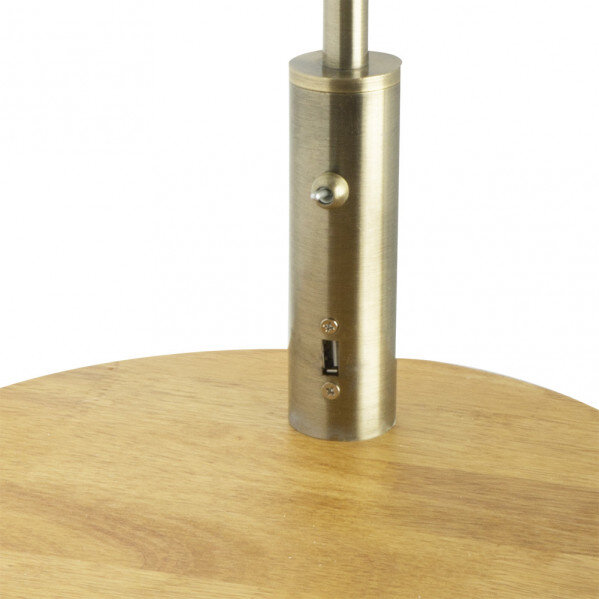 Pie De Salon Sirio C/mesa Y Conex.usb 1xe27 Cuero C/ Pant Beig (164x40x40)(24x40x40) Cm - Image 2