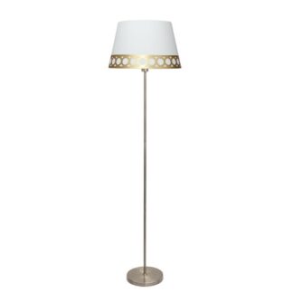 Pie Salón Dalia 1xe27 Blanco/oro 165x40x40 Cm