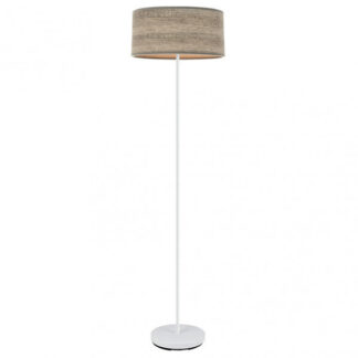 Pie Salon Jerte 1xe27  Blanco/madera Gris 165x40x40 Cm