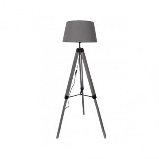Pie Salon Julen 1xe27 Madera Gris/negro Regx45x45 Cm