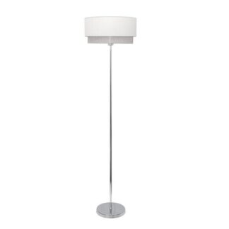 Pantalla Pie Salon Kenya E27 Blanco/gris 40Dx38dx22h
