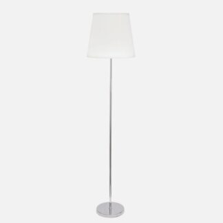Pie Salon Maldivas 1xe27 Cromo/blanco 175x40x40 Cm