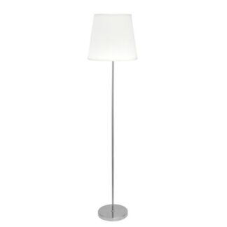 Pie Salon Maldivas 1xe27 Niquel/blanco 175x40x40 Cm