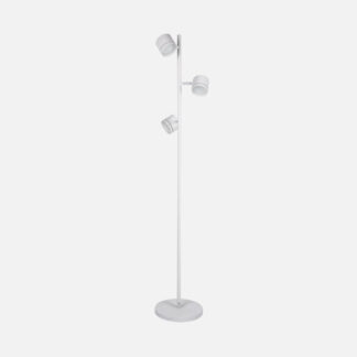 Pie Salon Ortiga 3 X Gx53 Blanco 27w 2400lm Orientable Bombillas Incluidas 142x25x25cm