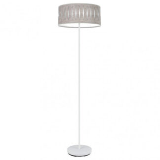 Pie Salon Piron 1xe27 Blanco/cemento Gris 165x40x40 Cm