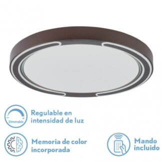 Plafon 72w Asher Marron 3000-4000-6500k 5616lm  6x50x50cm Remoto+reg.int+memoria