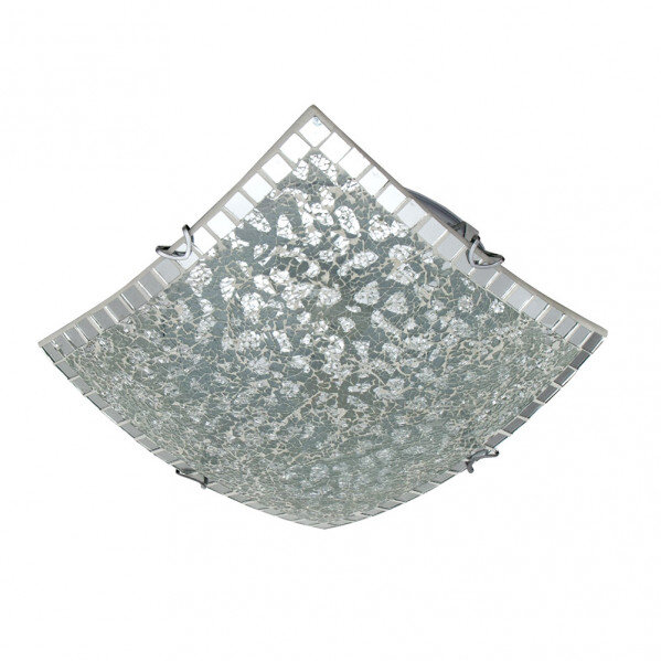 Plafon Cuadrado Tenor 3xe27 Cromo Mosaico 10x40x40 Cm - Image 2