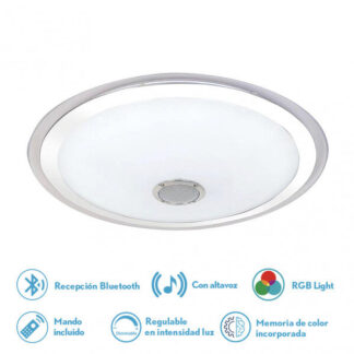 Plafon Magallanes 72w 3 Color+rgb 10x53x53 Cm Bluethooth 5760lm.reg.intens.y C.remoto C/memoria