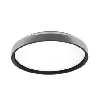 Plafon Morgan 60w 3000-4200-6500k Plata/negro 7,5x50x50cm 5400lm C/remoto y Reg.intensidad