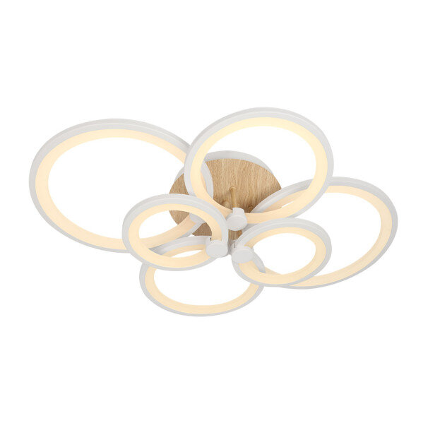Plafon Sydney 134w 3000-4000-6500k Blanco/madera Clara 17x74x57cm 18090lm Remoto,regulable,memoria - Image 2