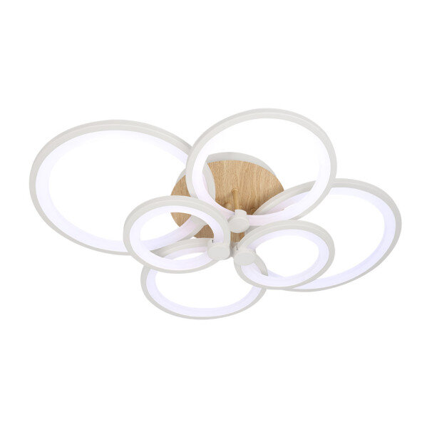 Plafon Sydney 134w 3000-4000-6500k Blanco/madera Clara 17x74x57cm 18090lm Remoto,regulable,memoria - Image 4