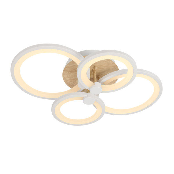 Plafon Sydney 76w 3000-4000-6500k Blanco/madera Clara 13,5x55x41cm 10260lm Remoto,regulable,memoria - Image 2
