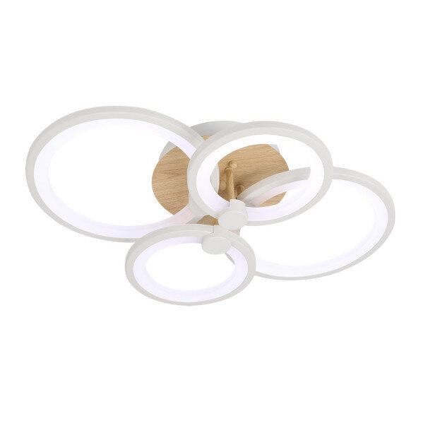 Plafon Sydney 76w 3000-4000-6500k Blanco/madera Clara 13,5x55x41cm 10260lm Remoto,regulable,memoria - Image 4