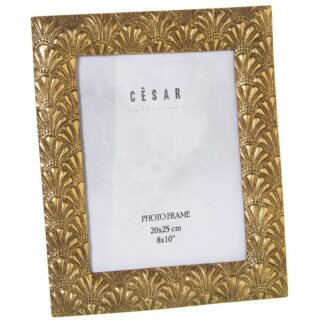 Portafoto Resina 20x25cm Dorado Ext:27x1,5x32cm