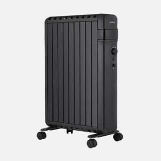 Radiador Aceite Polonia 2000w Negro Aletas Cerradas 9elementos 3Potencias Antivuelco Prot.seguridad 63,5x45x24,5 Cm