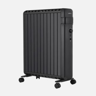 Radiador Aceite Polonia 2500w Negro Aletas Cerradas 11elementos 3potencias Antivuelco Protec.segurid.63,5x52,5x24,5cm