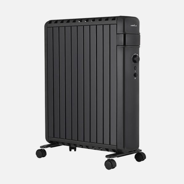 Radiador Aceite Polonia 2500w Negro Aletas Cerradas 11elementos 3potencias Antivuelco Protec.segurid.63,5x52,5x24,5cm