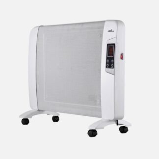 Radiador De Mica Abrigo 2000w 1elemento Blanco C/remoto Temporizador Display Termostato Reg.54x82,5x27cm