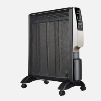 Radiador De Mica Abrigo 2000w 4elementos Negro/oro Remoto 2pot.antivuelco, Temporiz.display 61,5x56x26,5 Cm