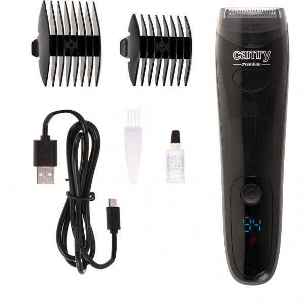 Recortadora Barba Inalambrica Carga Usb Pant. Lcd Tiempo Uso 60min Aspiracion 2 Accesor. - Image 2