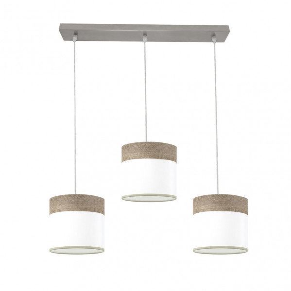 Regleta Cloe 3xe27 Niquel/blanca-madera Gris Regx60x16 cm - Image 2