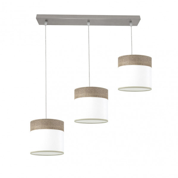 Regleta Cloe 3xe27 Niquel/blanca-madera Gris Regx60x16 cm - Image 3