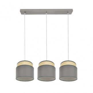 Regleta Kandy 3xe27 Natural/gris Regx68x19 Cm