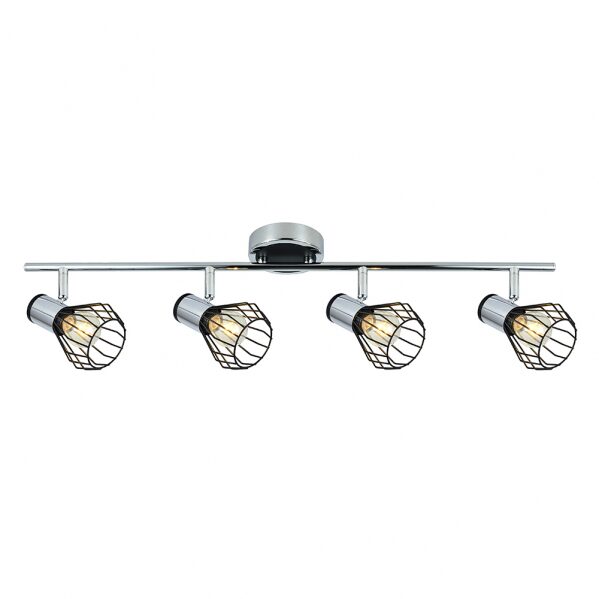 Regleta Mateo 4xe14 Cromo/negro 15x69,5x8,5 Cm - Image 2