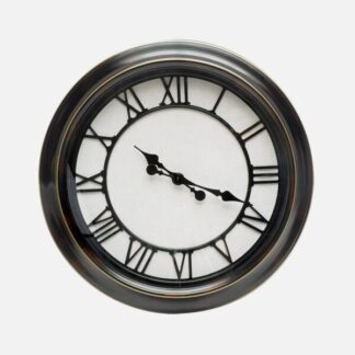 Reloj De Pared Almita Negro Rustico 60d Agujas Retro Industrial Gran Tamaño