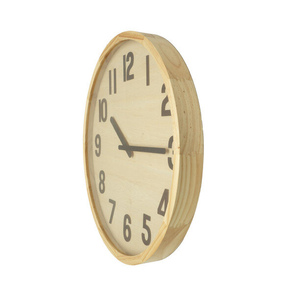 Reloj De Pared Borgoña Madera Clara 60x60x5cm Movimiento Continuo - Image 3