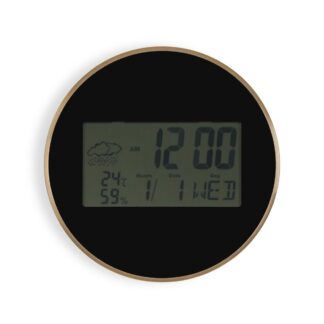 RELOJ DE PARED DIGITAL NEGRO