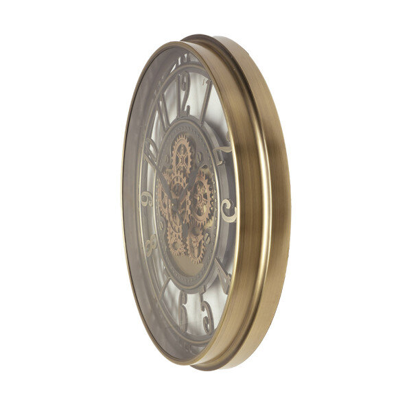 Reloj De Pared Mesina Bronce 70x70x8cm Engranajes Con Movimiento - Image 2