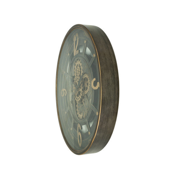 Reloj De Pared Padua Oro/cuero 70x70x8cm Engranaj Es Con Movimiento - Image 2