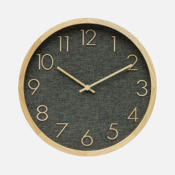 Reloj De Pared Rosellon Haya/gris 40x40x4,5cm Mov Continuo