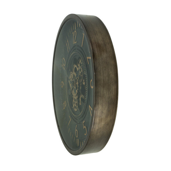 Reloj De Pared Trento Oro/cuero 66x66x10cm Engrana Jes Con Movimiento - Image 2