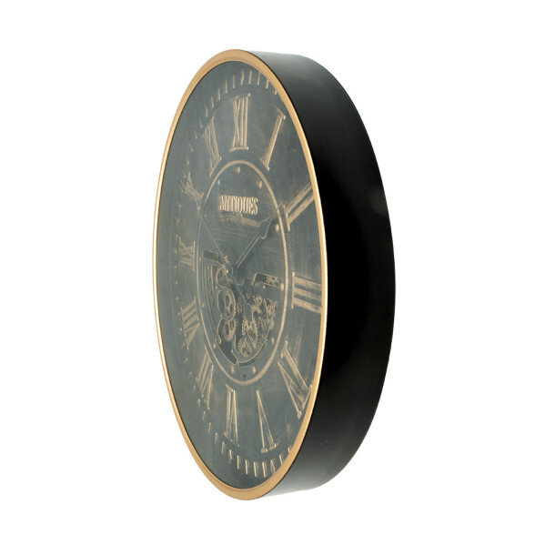 Reloj De Pared Trieste Negro/oro 60x60x8cm Engrana Jes Con Movimiento - Image 2