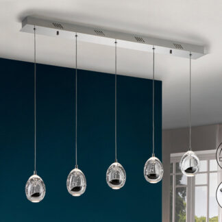 ROCIO- LAMPARA  5L  CROMO DIMABLE