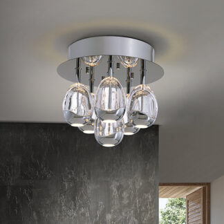 ROCIO- PLAFON 6L CROMO DIMABLE