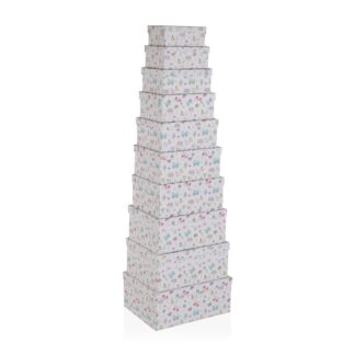 SET 10 CAJAS CARTON FLOWERS
