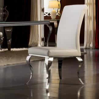 SILLA ·BARROQUE· ACERO BLANCA