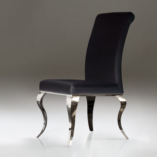 SILLA ·BARROQUE· ACERO NEGRA
