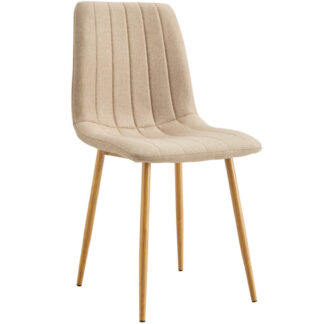 SILLA COMEDOR NAILS TEJIDO BEIGE / OAK.