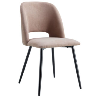 SILLA COMEDOR VENUS TEJIDO BEIGE / NEGRO.