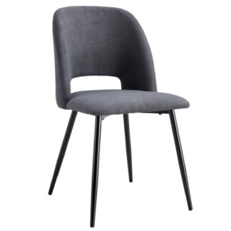SILLA COMEDOR VENUS TEJIDO GRIS / NEGRO