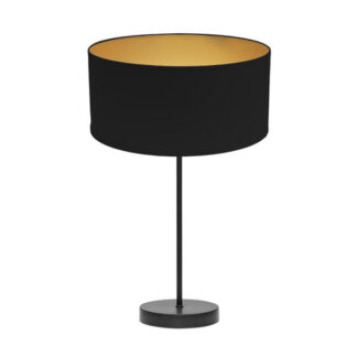 Sobremesa Alto Anuska 1xe27 Negro/negro-oro 62x30x30 Cm