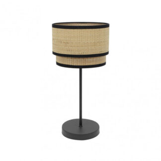 Sobremesa Alto Roque 1xe27 Natural/negro 60x30x30 Cm