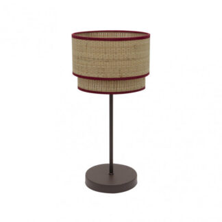 Sobremesa Alto Roque 1xe27 Natural/rojo 60x30x30 Cm