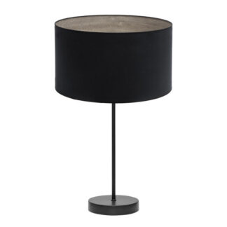 Sobremesa Alto Tania 1xe27 Negro/negro-madera Gris 62x30x30 Cm