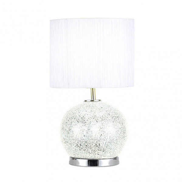 Sobremesa Cristal Secoya 1xe27+LED 5W 4000K 2 Encend.indep 50x30x30 Cm Mosaico Espejo/cromo C/pant Blanca - Image 2